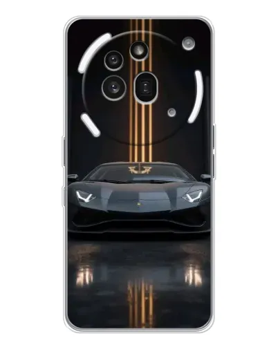 Чехол для Nothing Phone (3a) Pro с картинкой «Lamborghini золотые линии»