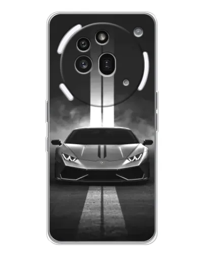 Чехол для Nothing Phone (3a) Pro с картинкой «Lamborghini симметрия дорог»