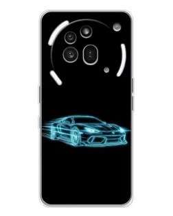 Чехол для Nothing Phone (3a) Pro с картинкой «Неоновый контур Lamborghini» Чехол для Nothing Phone (3a) Pro с картинкой «Неоновый контур Lamborghini»