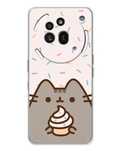 Чехол для Nothing Phone (3a) Pro с картинкой «Пушин с кексом» Чехол для Nothing Phone (3a) Pro с картинкой «Пушин с кексом»