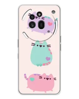 Чохол для Nothing Phone (3a) Pro з картинкою «Pusheen тріо»