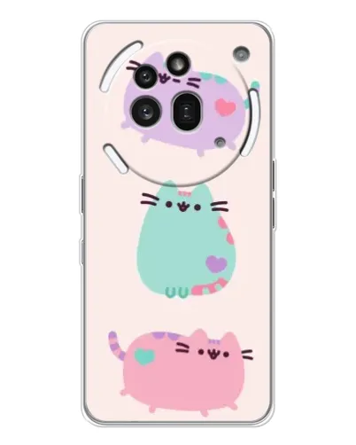 Чехол для Nothing Phone (3a) Pro с картинкой «Pusheen трио» Чехол для Nothing Phone (3a) Pro с картинкой «Pusheen трио»