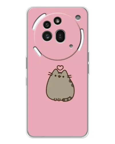 Чехол для Nothing Phone (3a) Pro с картинкой «Pusheen сердце» Чехол для Nothing Phone (3a) Pro с картинкой «Pusheen сердце»