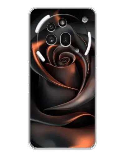 Чехол для Nothing Phone (3a) Pro с картинкой «Шелковая черная роза» Чехол для Nothing Phone (3a) Pro с картинкой «Шелковая черная роза»
