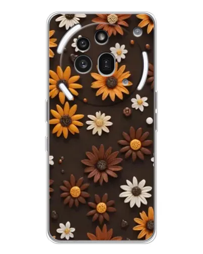 Чехол для Nothing Phone (3a) Pro с картинкой «Узор из маленьких подсолнухов» Чехол для Nothing Phone (3a) Pro с картинкой «Узор из маленьких подсолнухов»