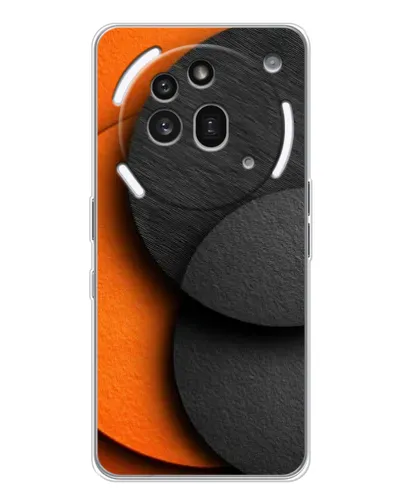 Чехол для Nothing Phone (3a) Pro с картинкой «Геометрия оранжевых кругов» Чехол для Nothing Phone (3a) Pro с картинкой «Геометрия оранжевых кругов»