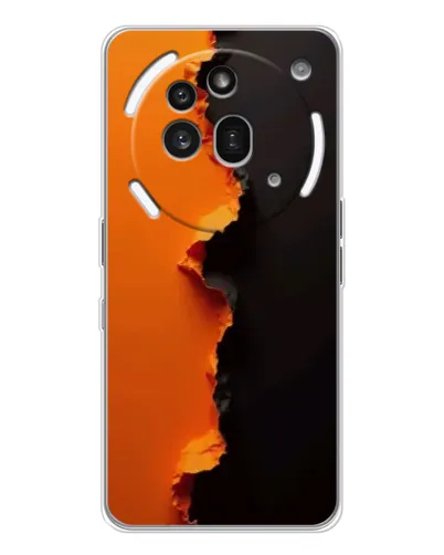 Чехол для Nothing Phone (3a) Pro с картинкой «Оранжевый разлом» Чехол для Nothing Phone (3a) Pro с картинкой «Оранжевый разлом»