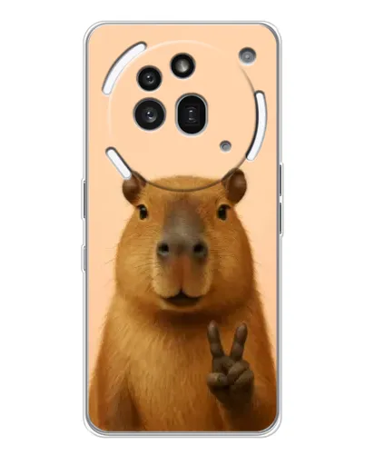 Чехол для Nothing Phone (3a) Pro с картинкой «Капибара виктория» Чехол для Nothing Phone (3a) Pro с картинкой «Капибара виктория»
