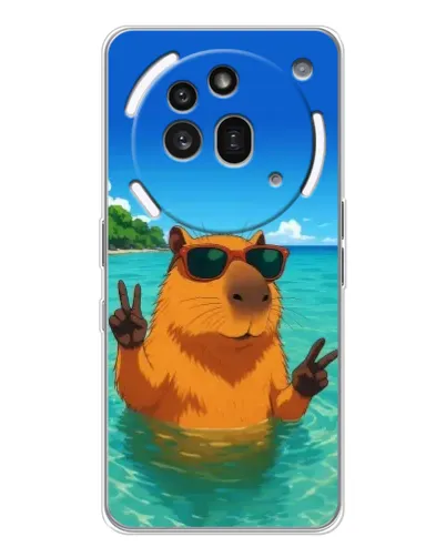 Чехол для Nothing Phone (3a) Pro с картинкой «Морская капибара» Чехол для Nothing Phone (3a) Pro с картинкой «Морская капибара»