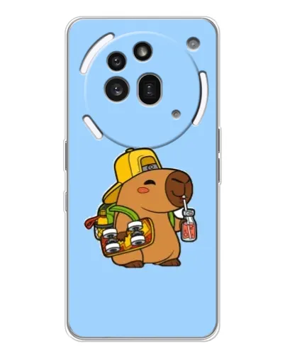 Чехол для Nothing Phone (3a) Pro с картинкой «Капибара на скейте» Чехол для Nothing Phone (3a) Pro с картинкой «Капибара на скейте»