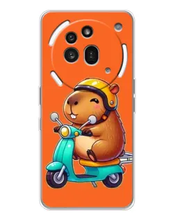 Чохол для Nothing Phone (3a) Pro з картинкою «Капібара на скутері»