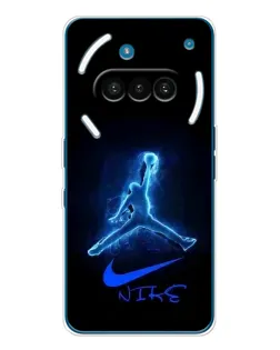 Чехол для Nothing Phone (3a) с картинкой «Jordan Neon Blue» Чехол для Nothing Phone (3a) с картинкой «Jordan Neon Blue»