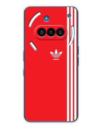 Чехол для Nothing Phone (3a) с картинкой «Красный минимализм Adidas»