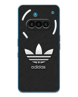 Чехол для Nothing Phone (3a) с картинкой «Adidas Карбоновая текстура»