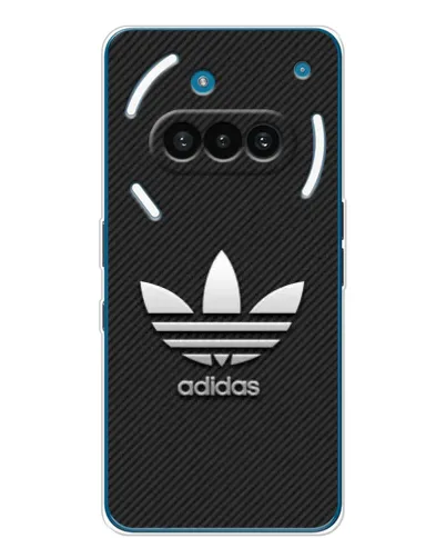 Чехол для Nothing Phone (3a) с картинкой «Adidas Карбоновая текстура»