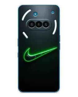 Чехол для Nothing Phone (3a) с картинкой «Неоновый контур Nike» Чехол для Nothing Phone (3a) с картинкой «Неоновый контур Nike»