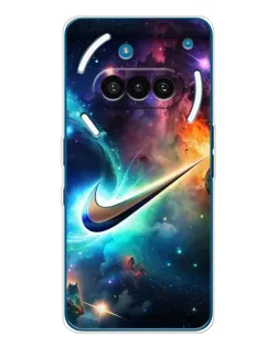 Чехол для Nothing Phone (3a) с картинкой «Космический Nike Swoosh» Чехол для Nothing Phone (3a) с картинкой «Космический Nike Swoosh»
