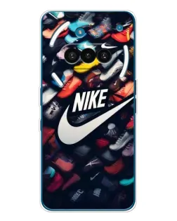 Чехол для Nothing Phone (3a) с картинкой «Коллекция кроссовок Nike» Чехол для Nothing Phone (3a) с картинкой «Коллекция кроссовок Nike»