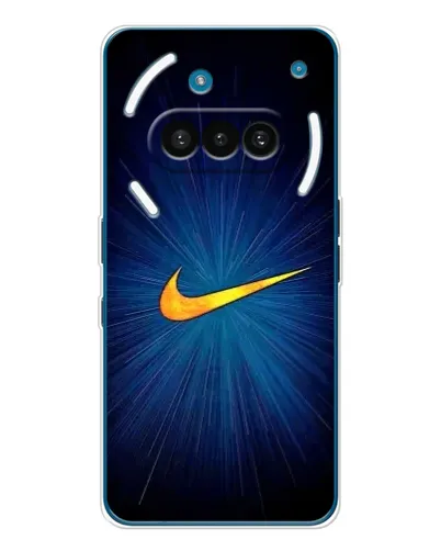 Чехол для Nothing Phone (3a) с картинкой «Синий пульс Nike» Чехол для Nothing Phone (3a) с картинкой «Синий пульс Nike»