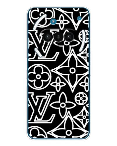 Чехол для Nothing Phone (3a) с картинкой «Черно-белый узор LV» Чехол для Nothing Phone (3a) с картинкой «Черно-белый узор LV»