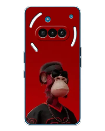 Чехол для Nothing Phone (3a) с картинкой «Bored Ape в красном» Чехол для Nothing Phone (3a) с картинкой «Bored Ape в красном»