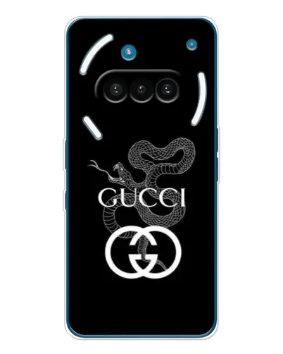 Чехол для Nothing Phone (3a) с картинкой «Gucci — серебряная змея» Чехол для Nothing Phone (3a) с картинкой «Gucci — серебряная змея»