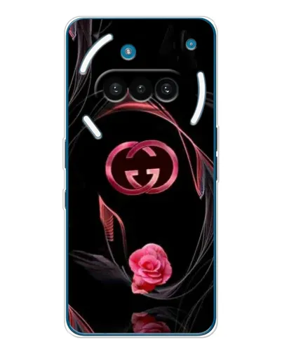 Чехол для Nothing Phone (3a) с картинкой «Gucci — неоновая роза» Чехол для Nothing Phone (3a) с картинкой «Gucci — неоновая роза»