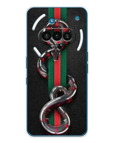 Чехол для Nothing Phone (3a) с картинкой «Gucci — змея на полосе» Чехол для Nothing Phone (3a) с картинкой «Gucci — змея на полосе»