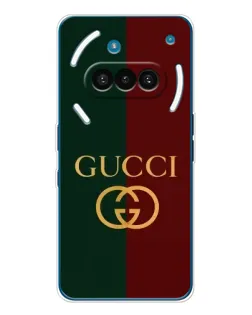 Чехол для Nothing Phone (3a) с картинкой «Gucci — темно-зеленый градиент»