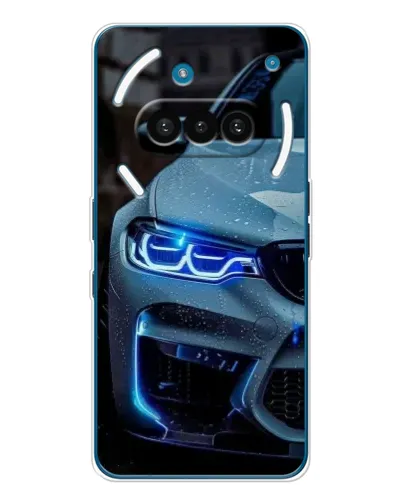 Чехол для Nothing Phone (3a) с картинкой «Взгляд BMW с синими фарами» Чехол для Nothing Phone (3a) с картинкой «Взгляд BMW с синими фарами»