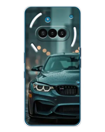 Чехол для Nothing Phone (3a) с картинкой «BMW в огнях города» Чехол для Nothing Phone (3a) с картинкой «BMW в огнях города»
