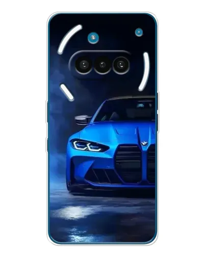 Чехол для Nothing Phone (3a) с картинкой «Голубая BMW M4» Чехол для Nothing Phone (3a) с картинкой «Голубая BMW M4»