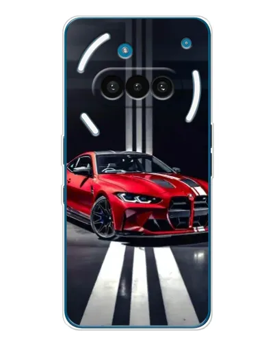 Чехол для Nothing Phone (3a) с картинкой «Красная BMW на дороге» Чехол для Nothing Phone (3a) с картинкой «Красная BMW на дороге»