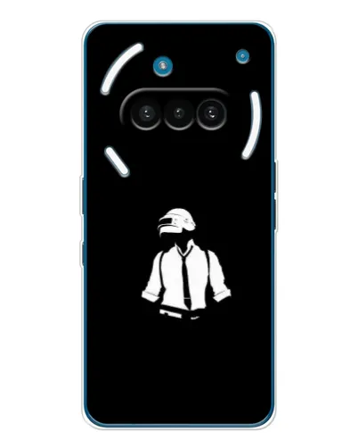 Чехол для Nothing Phone (3a) с картинкой «PUBG — белый шлем» Чехол для Nothing Phone (3a) с картинкой «PUBG — белый шлем»