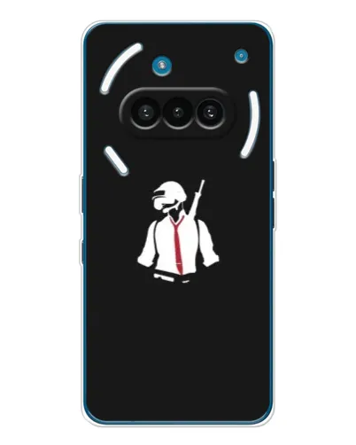 Чехол для Nothing Phone (3a) с картинкой «PUBG — силуэт воина» Чехол для Nothing Phone (3a) с картинкой «PUBG — силуэт воина»