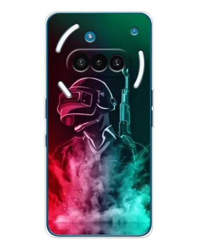 Чехол для Nothing Phone (3a) с картинкой «PUBG — огненный воин» Чехол для Nothing Phone (3a) с картинкой «PUBG — огненный воин»