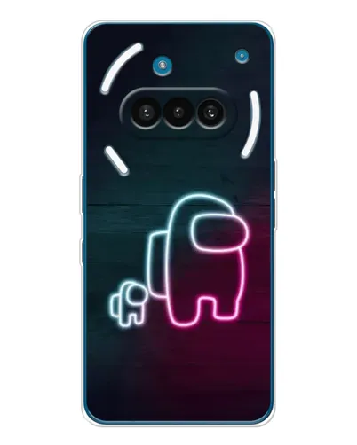 Чехол для Nothing Phone (3a) с картинкой «Among Us неон-арт»