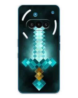 Чехол для Nothing Phone (3a) с картинкой «Алмазный меч неон»