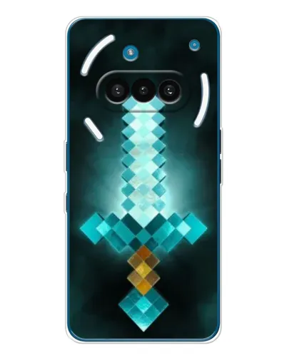 Чехол для Nothing Phone (3a) с картинкой «Алмазный меч неон» Чехол для Nothing Phone (3a) с картинкой «Алмазный меч неон»