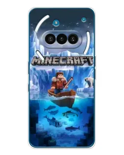Чехол для Nothing Phone (3a) с картинкой «Minecraft ледяной мир»