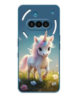 Чехол для Nothing Phone (3a) с картинкой «Единорог на поляне»