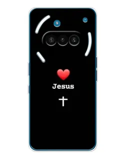 Чохол для Nothing Phone (3a) з картинкою «Серце - Jesus» Чохол для Nothing Phone (3a) з картинкою «Серце - Jesus»