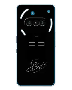 Чехол для Nothing Phone (3a) с картинкой «Графический крест Jesus»