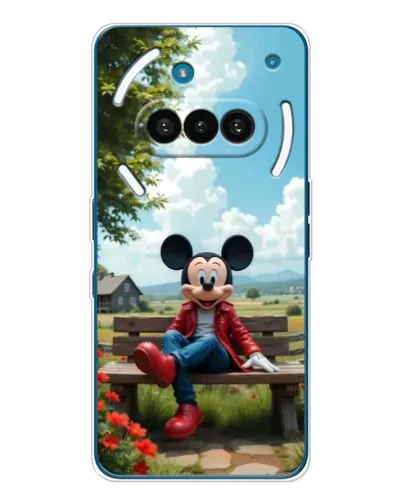 Чехол для Nothing Phone (3a) с картинкой «Микки на скамейке» Чехол для Nothing Phone (3a) с картинкой «Микки на скамейке»