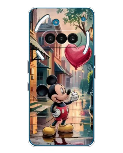 Чехол для Nothing Phone (3a) с картинкой «Микки и шарик-сердце» Чехол для Nothing Phone (3a) с картинкой «Микки и шарик-сердце»