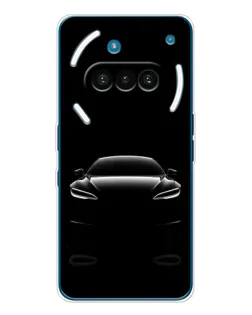 Чехол для Nothing Phone (3a) с картинкой «Силуэт Tesla Night»