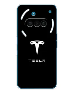 Чохол для Nothing Phone (3a) з картинкою «Tesla White Logo»