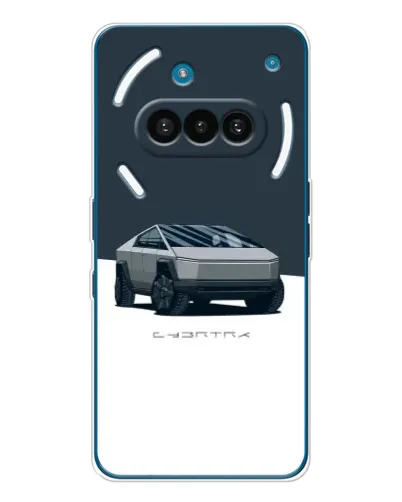Чехол для Nothing Phone (3a) с картинкой «Серебристый Cybertruck Tesla»