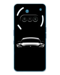 Чохол для Nothing Phone (3a) з картинкою «Фари Tesla Night»