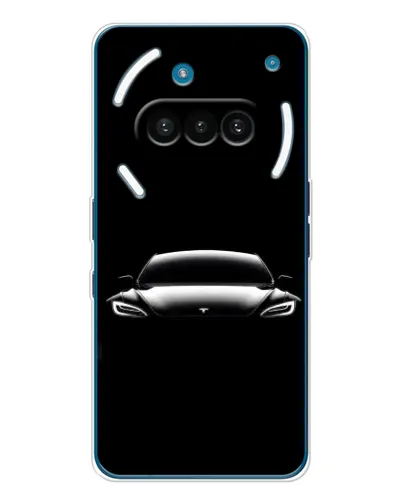 Чехол для Nothing Phone (3a) с картинкой «Фары Tesla Night»